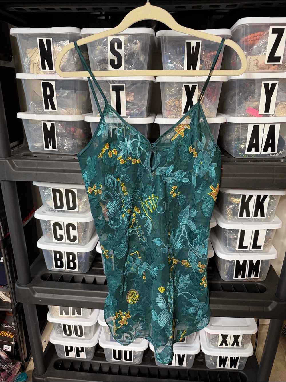 Floral Sheer Green Sexy Pajama Lingerie Dress
